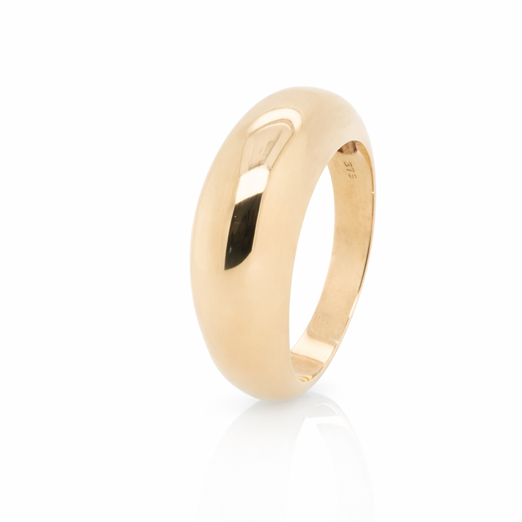 9ct Yellow Gold Dome ring