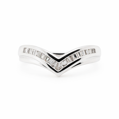 18ct White Gold and Baguette Diamonds